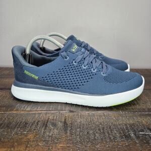 Kizik Lima Hands Free Womens Size 6 Lace Up Slip On Shoes Blue White